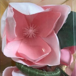 Napkin rings pink roses